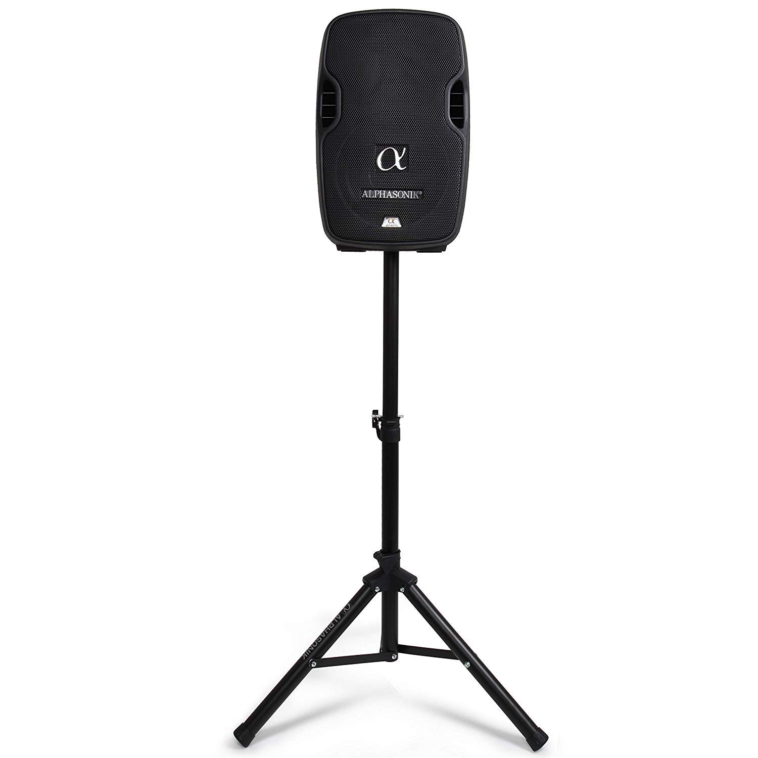 Alphasonik 8 Inch Portable Bluetooth Speaker with Wireless Microphones - 800W Rechargeable PA System for Karaoke, DJ & Outdoor Events | Includes USB/SD/Aux/FM Radio, LED Lights & Tripod Stand