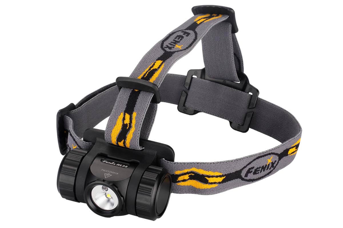 Fenix HL35 Headlamp - 900 Lumens LED Headlight with Rechargeable Battery for Camping, Hiking & Outdoor Adventures (Discontinued Model)