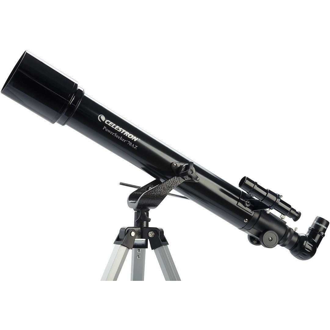 PowerSeeker 70AZ Telescope - 70mm Aperture Refractor Telescope for Beginners & Adults with Adjustable Tripod - Perfect for Stargazing, Moon Observation & Astronomy Learning