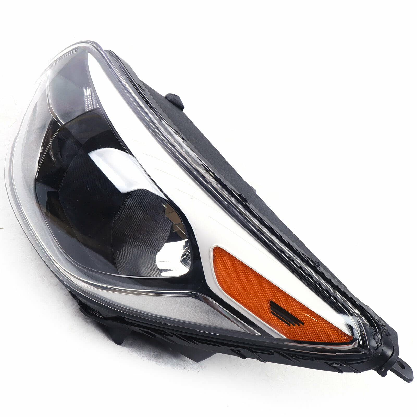 Kia Soul Headlights Pair Set - Clear Lens Halogen Projector Headlamp Assembly Compatible with 2014-2019 Kia Soul (Driver & Passenger Side) | Perfect for Night Driving & Foggy Conditions