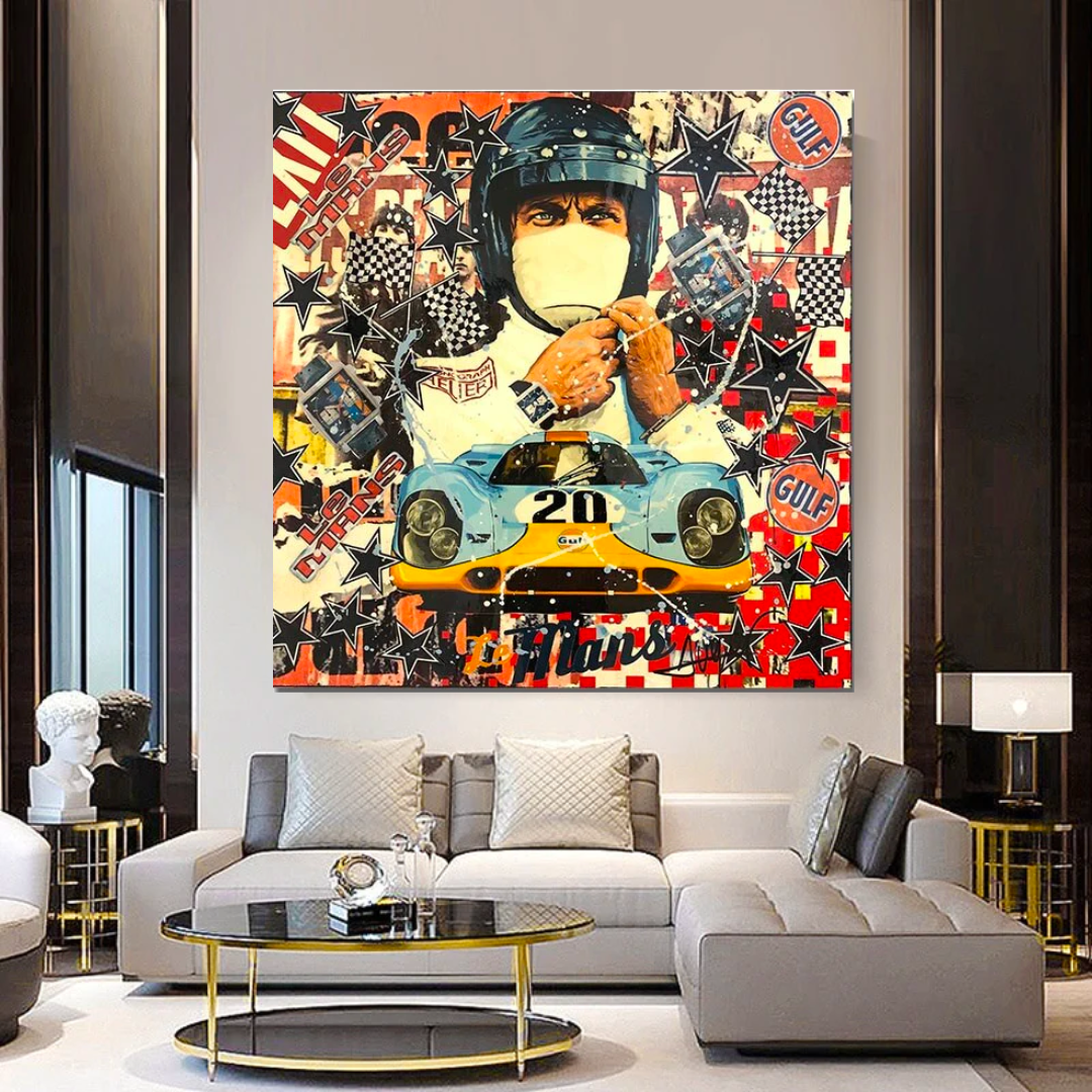 Steve McQueen Le Mans Poster - Vintage Racing Wall Art Decor for Home, Office & Man Cave | High-Quality Collectible Print for Movie & Motorsport Fans
