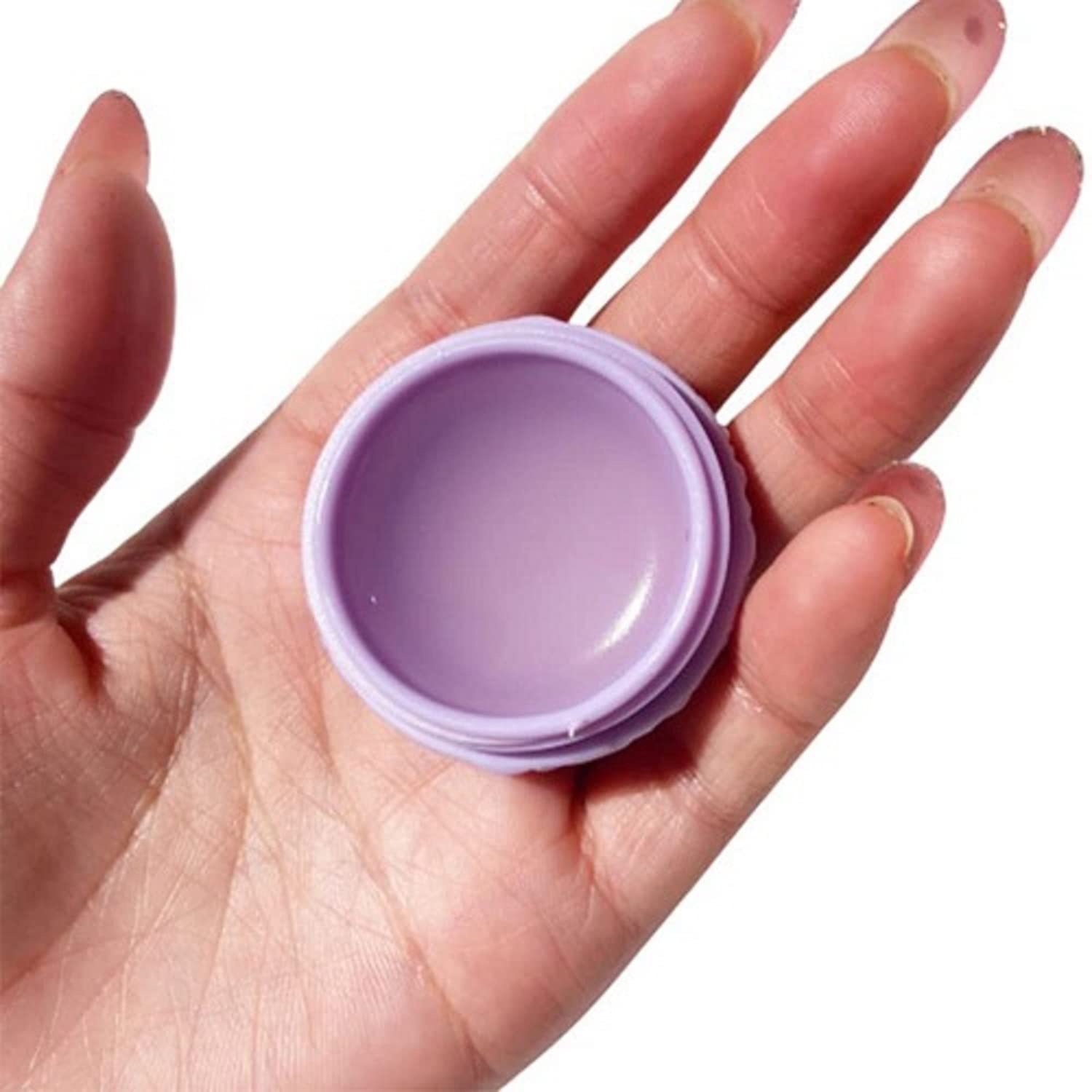 Refillable Macaron-Shaped Lip Balm Containers - 6 Pack Cute Empty Plastic Lip Balm Tubes for DIY Cosmetics (Purple) | Perfect for Homemade Lip Care, Travel Essentials & Gift Packaging