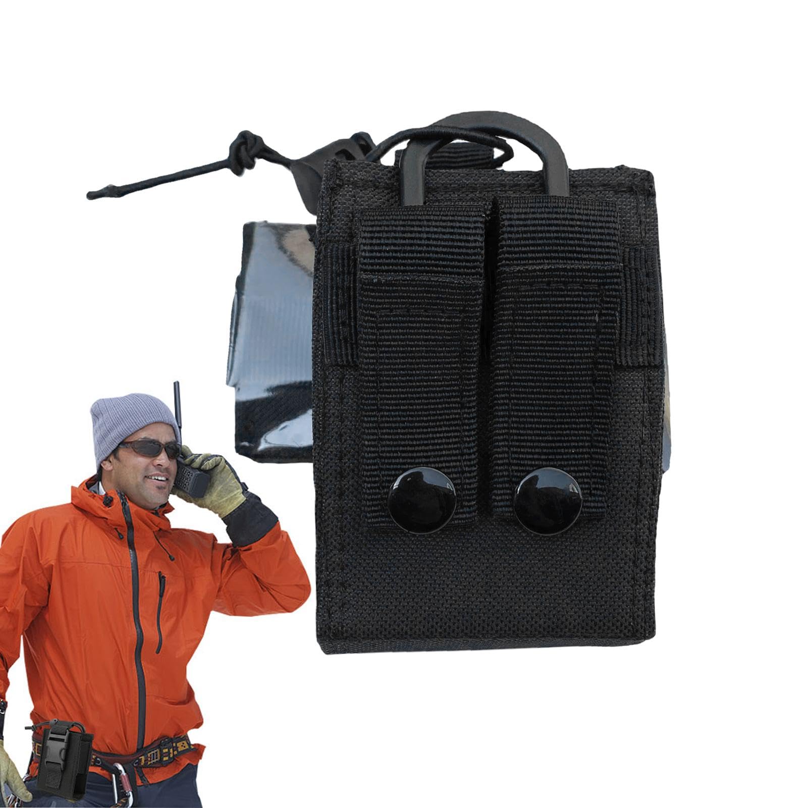 Universal Walkie Talkie Radio Holder Pouch - Protective Holster Strap for Duty Belt | Portable Radio Case & Sleeve | Ideal for Security, Construction & Outdoor Activities | USK0BQXNYP6W5SHRGJ8P