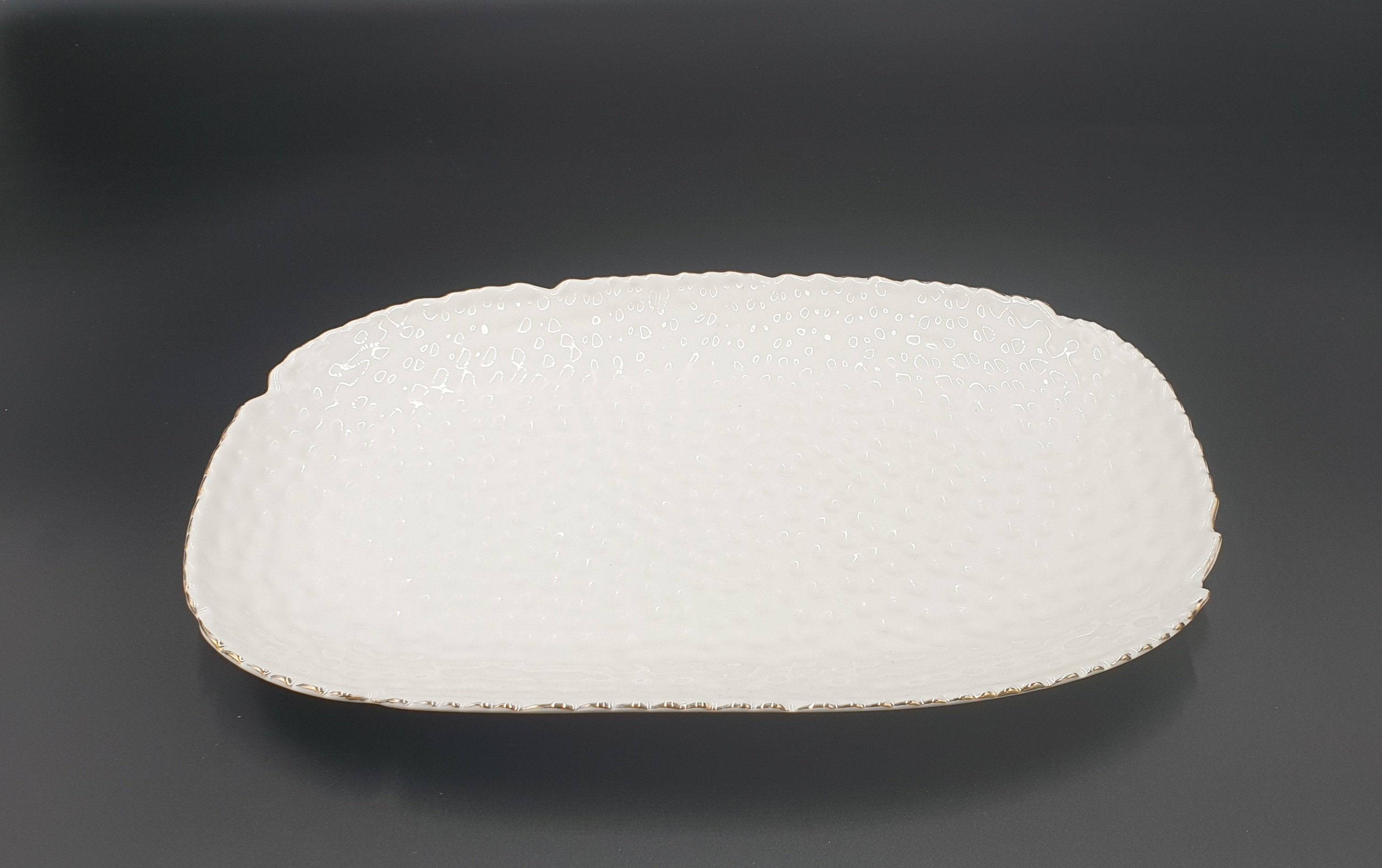14.5x9.25 Inch White Rectangular Dinner Plates - Set of 24 - Durable Porcelain Plates for Restaurants, Catering & Home Use - Microwave & Dishwasher Safe