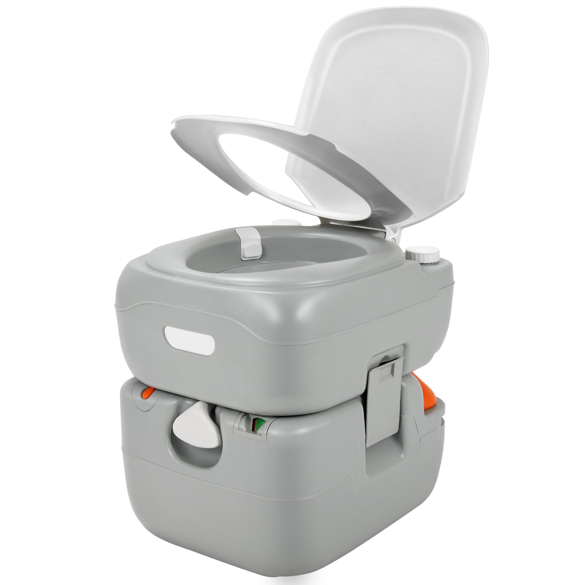 YITAMOTOR 5.8 Gallon Portable Toilet - Lightweight Camping & RV Toilet with Pump Handle, Level Indicator - Ideal for Motorhome Travel, Boating, Road Trips & Outdoor Adventures