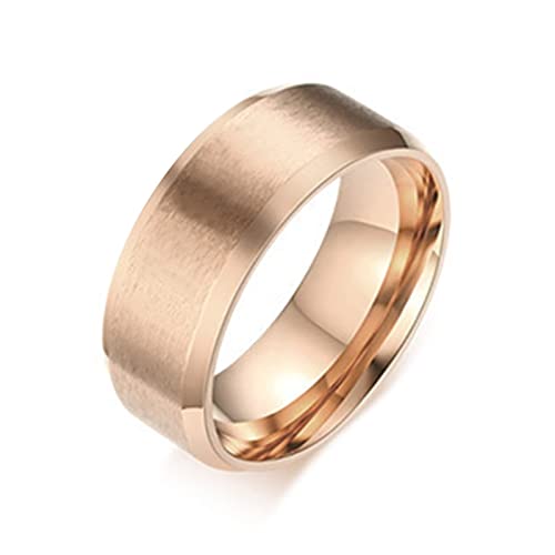 8MM Textured Rosegold