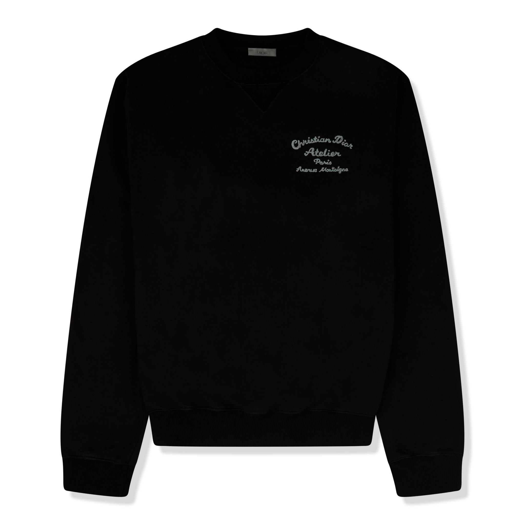 Dior 'Christian Dior Atelier' Black Sweatshirt for Men - Luxury Cotton Pullover Hoodie for Casual Wear & Street Style Fashion