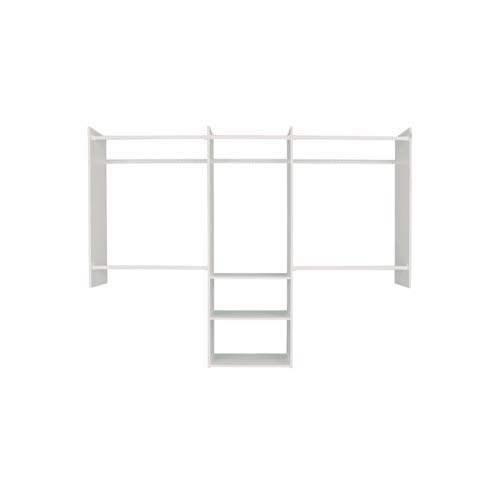 Easy Track White RB1460 4 to 8 Foot Deluxe Tower Closet Organizer System - Perfect for Bedroom, Walk-in Closet & Storage Room Organization