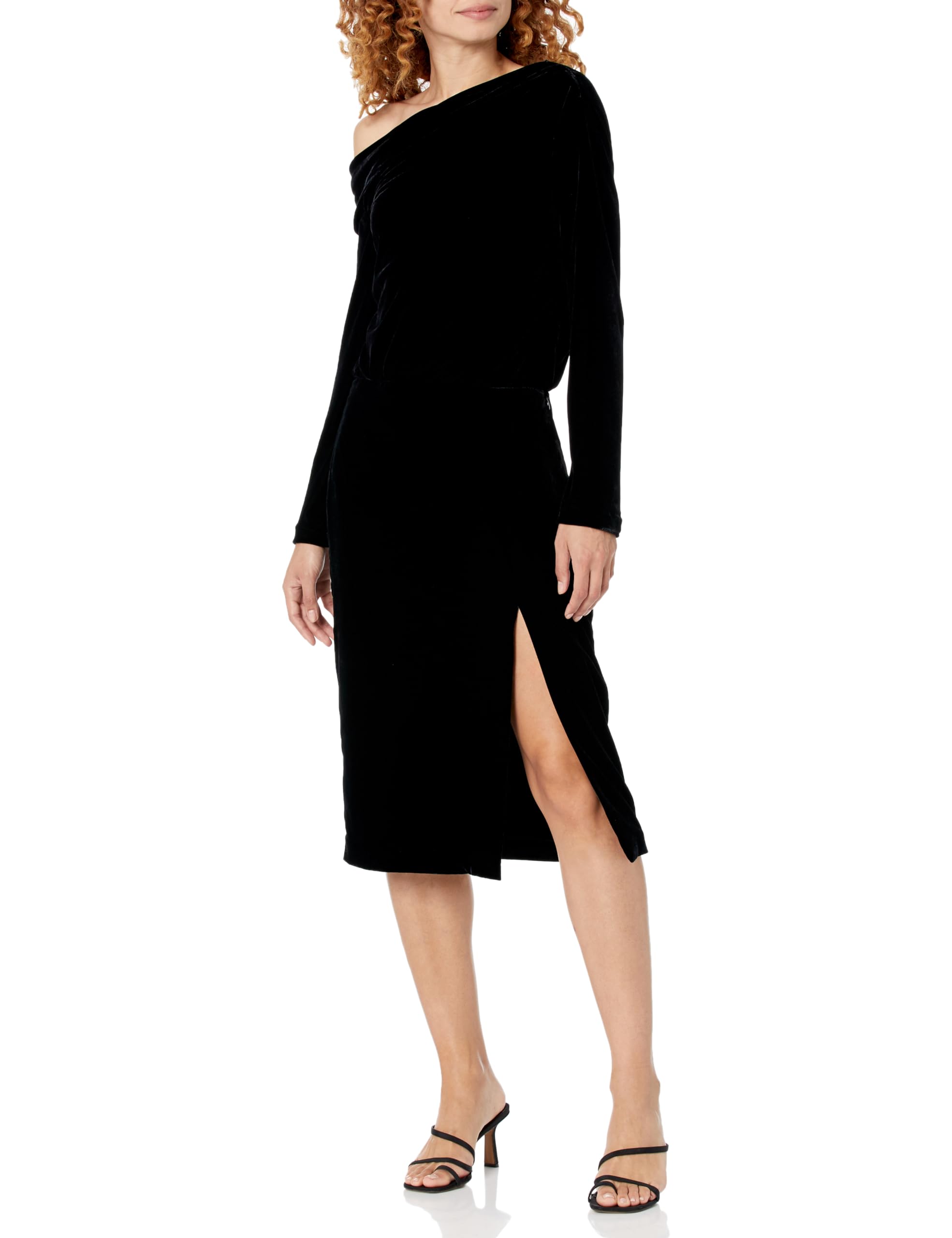 Theory Women's Velvet Off-The-Shoulder Dress - Elegant Evening Gown for Parties, Weddings & Special Occasions | Plus Size Options Available