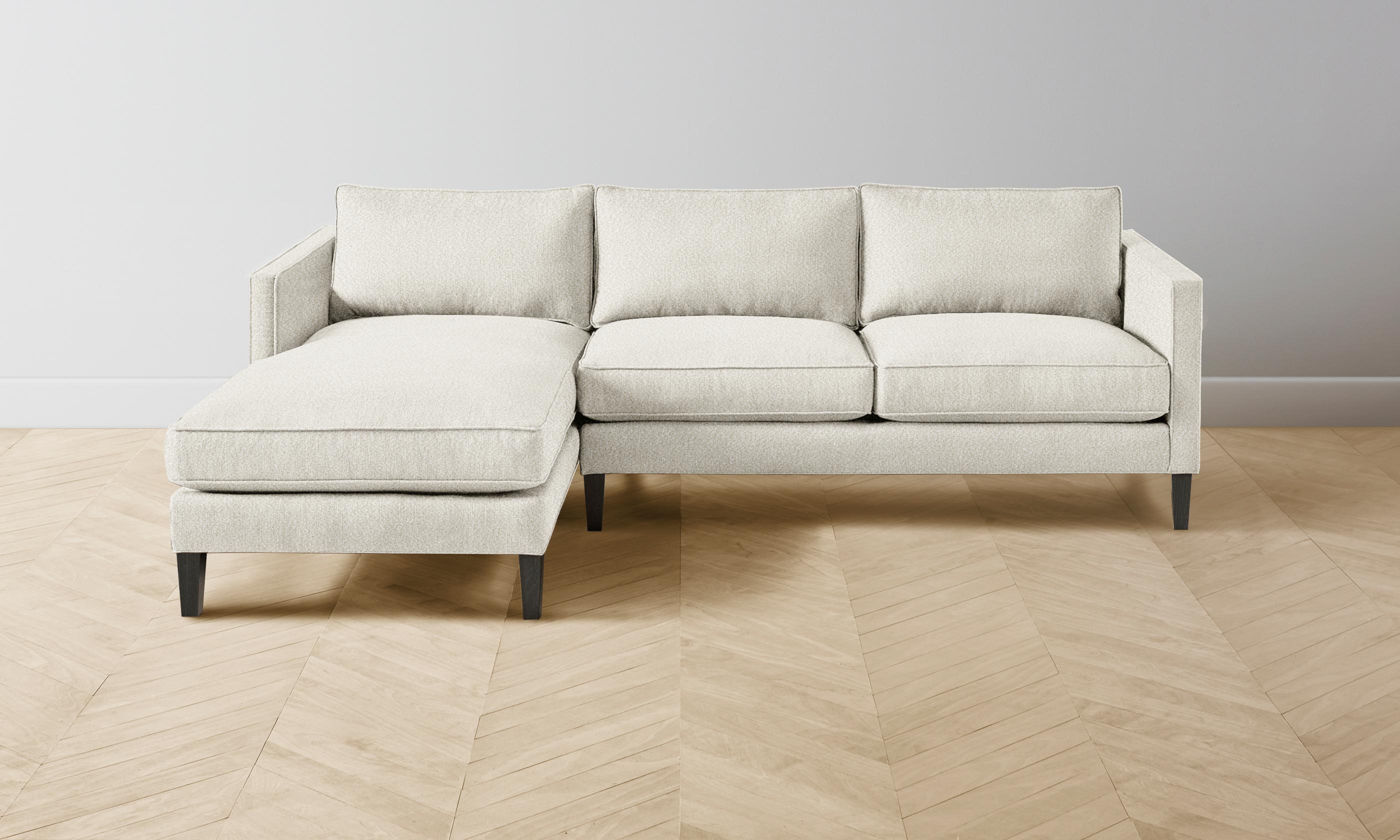 Premium Crosby Sectional Sofa - Italian Bouclé Fabric in White | Modern Living Room Furniture for Cozy Home & Stylish Entertaining