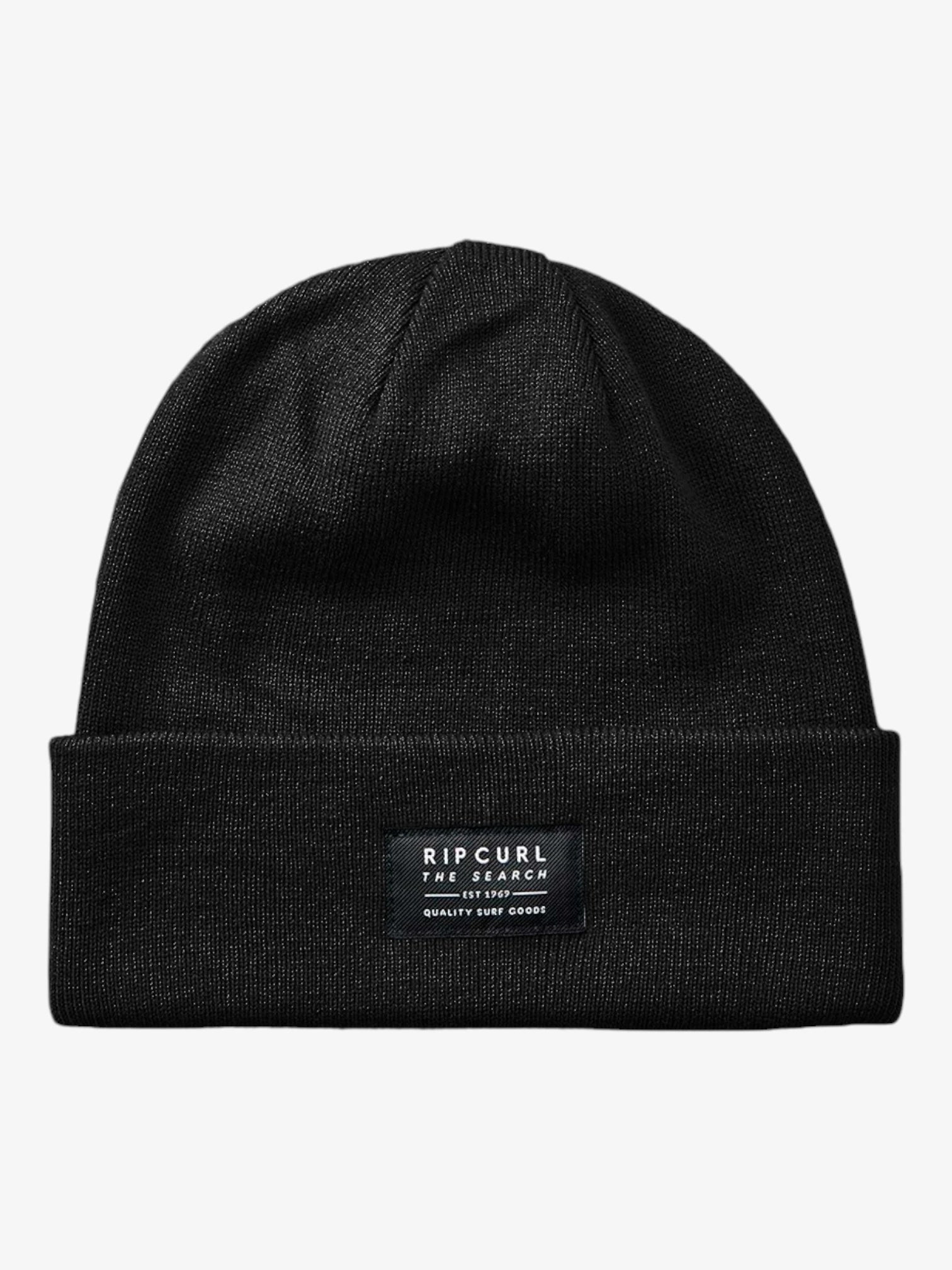 Rip Curl Crusher Beanie - Soft & Warm Winter Hat for Men & Women - Black Skull Cap for Skiing, Snowboarding & Outdoor Activities