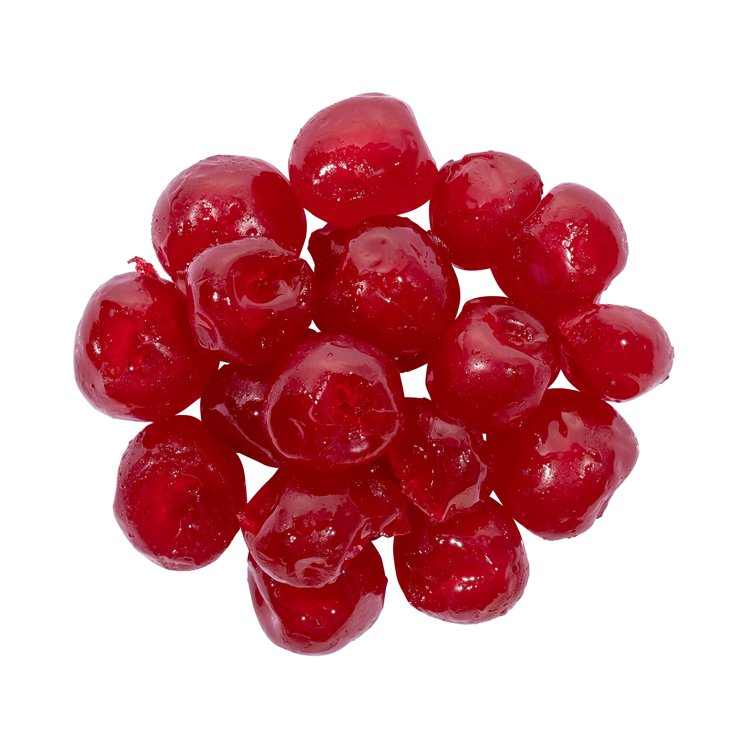 Premium Red Candied Cherries 2 lbs (32 oz) - Sweet & Juicy Glazed Cherries for Baking, Desserts, Cocktails & Gift Baskets