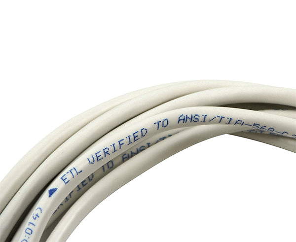 CAT5E Shielded Ethernet Patch Cable - 50FT White, Snagless Molded Boot RJ45 Connectors - High-Speed Internet & Network Connection for Home, Office, Gaming & Streaming