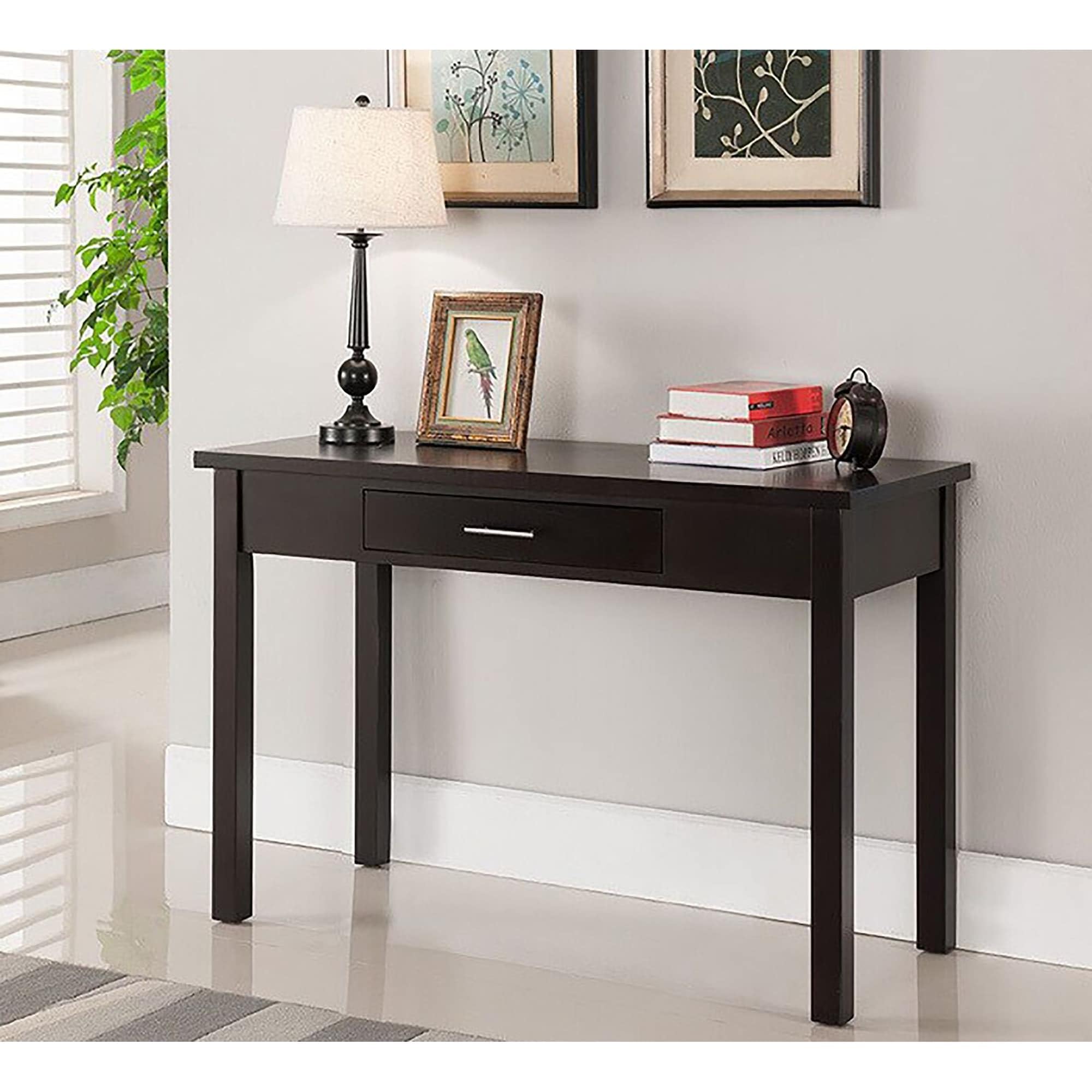 Black Desk - Modern Minimalist Home Office Desk for Small Spaces, Study & Work | Sturdy Writing Table for Students & Professionals | Perfect for Apartments, Dorms & Workspaces