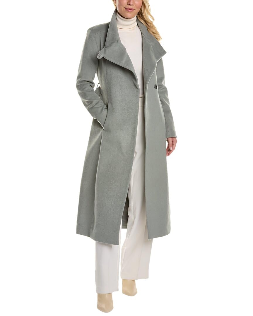 Kenneth Cole Women's Fencer Melton Wool Maxi Coat - Warm Winter Long Coat for Women, Elegant Outerwear for Office, Party & Formal Occasions
