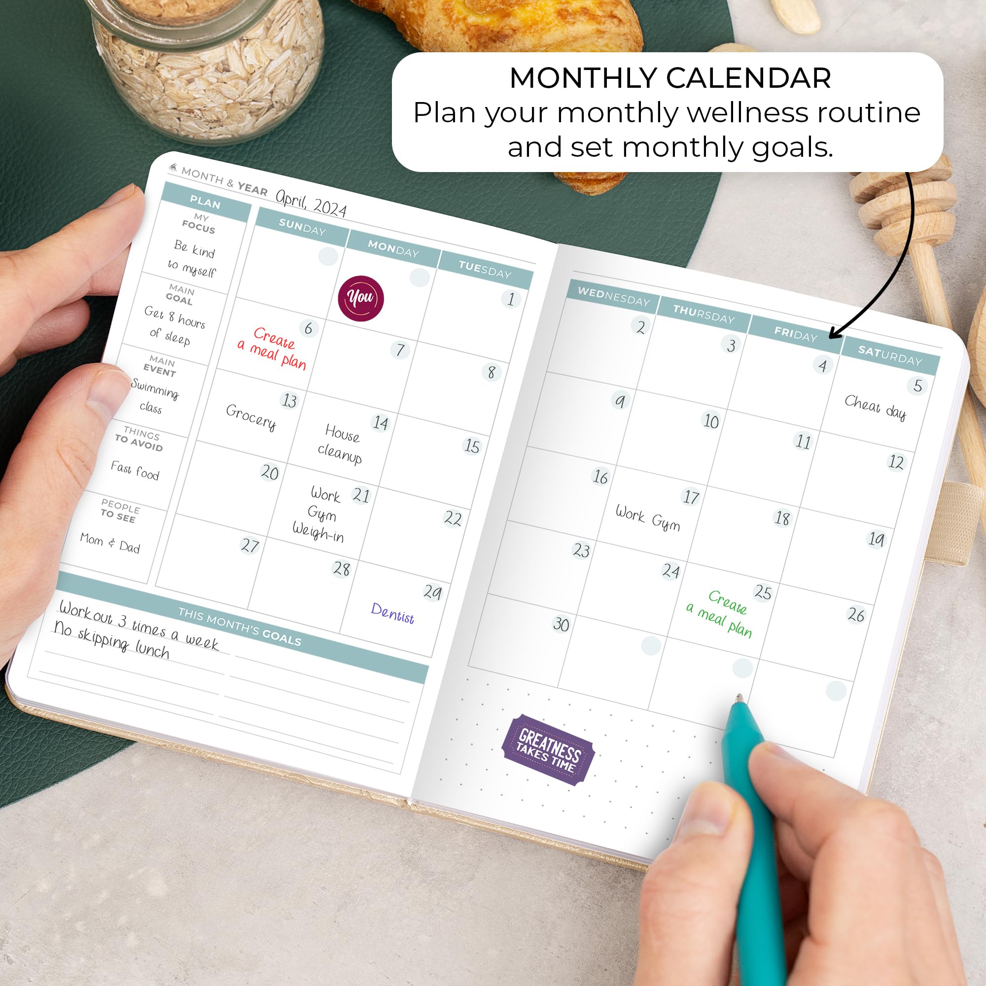 Clever Fox Food Journal Pocket - 4x5.5” Daily Food Diary & Meal Planner to Track Calories, Nutrients & Weight Loss | Compact Nutrition Tracker Notebook (Pearl) | Perfect for Dieting, Fitness Goals & Healthy Eating Habits