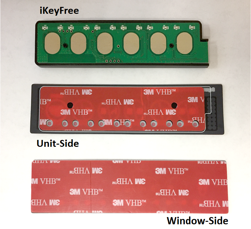 iKeyFree 001 Double Sided Window Adhesive Tape - Strong & Removable Sticky Pads for Home, Office, Car Decor - Perfect for Hanging Photos, Signs & Lightweight Decorations