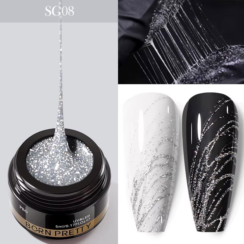 Born Pretty Spider Gel 5ml - 3D Nail Art Extension Glue for Halloween & Cosplay Nail Designs - Perfect for DIY Manicures & Professional Salon Use