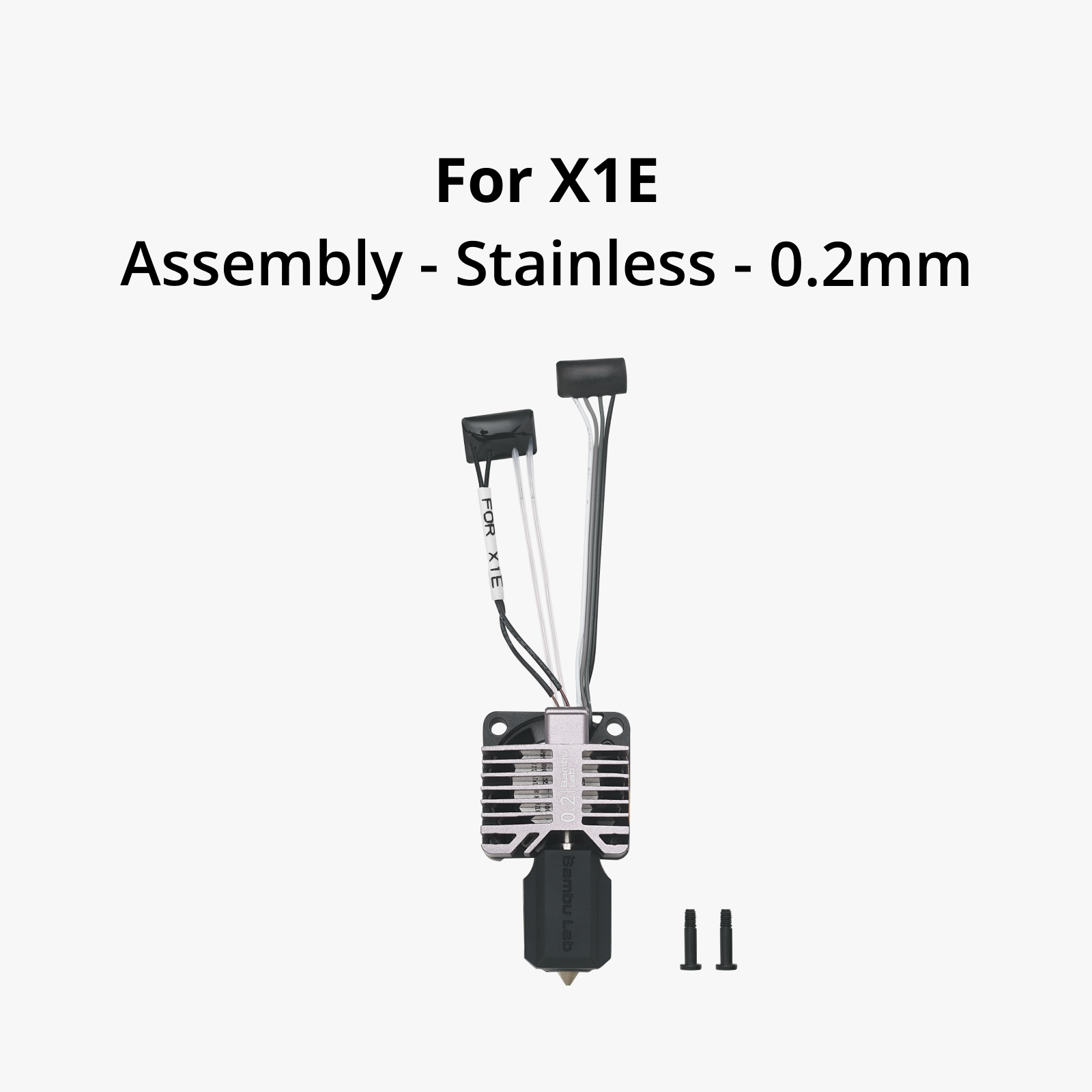 Bambu Lab Complete Hotend Assembly with Hardened Stainless Steel Nozzle for X1E 3D Printer - High Precision Printing for ABS, PLA, PETG Filaments - Perfect for Industrial Prototyping and DIY Projects