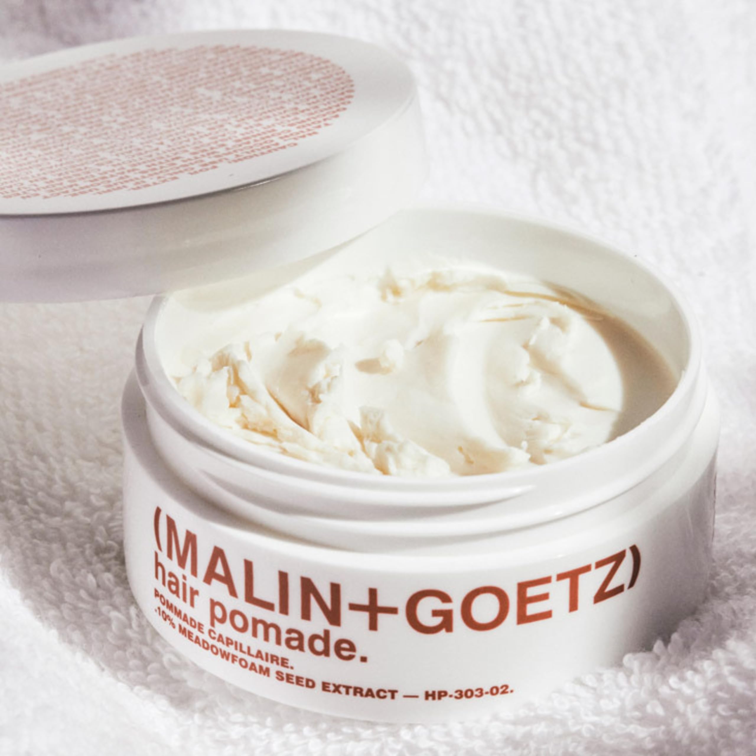 Malin + Goetz Hair Pomade 2 oz - Lightweight Styling Wax for Men & Women with All-Day Hold | Natural Fragrance & Color | Vegan & Cruelty-Free | Perfect for Sleek Looks, Textured Styles & Everyday Grooming