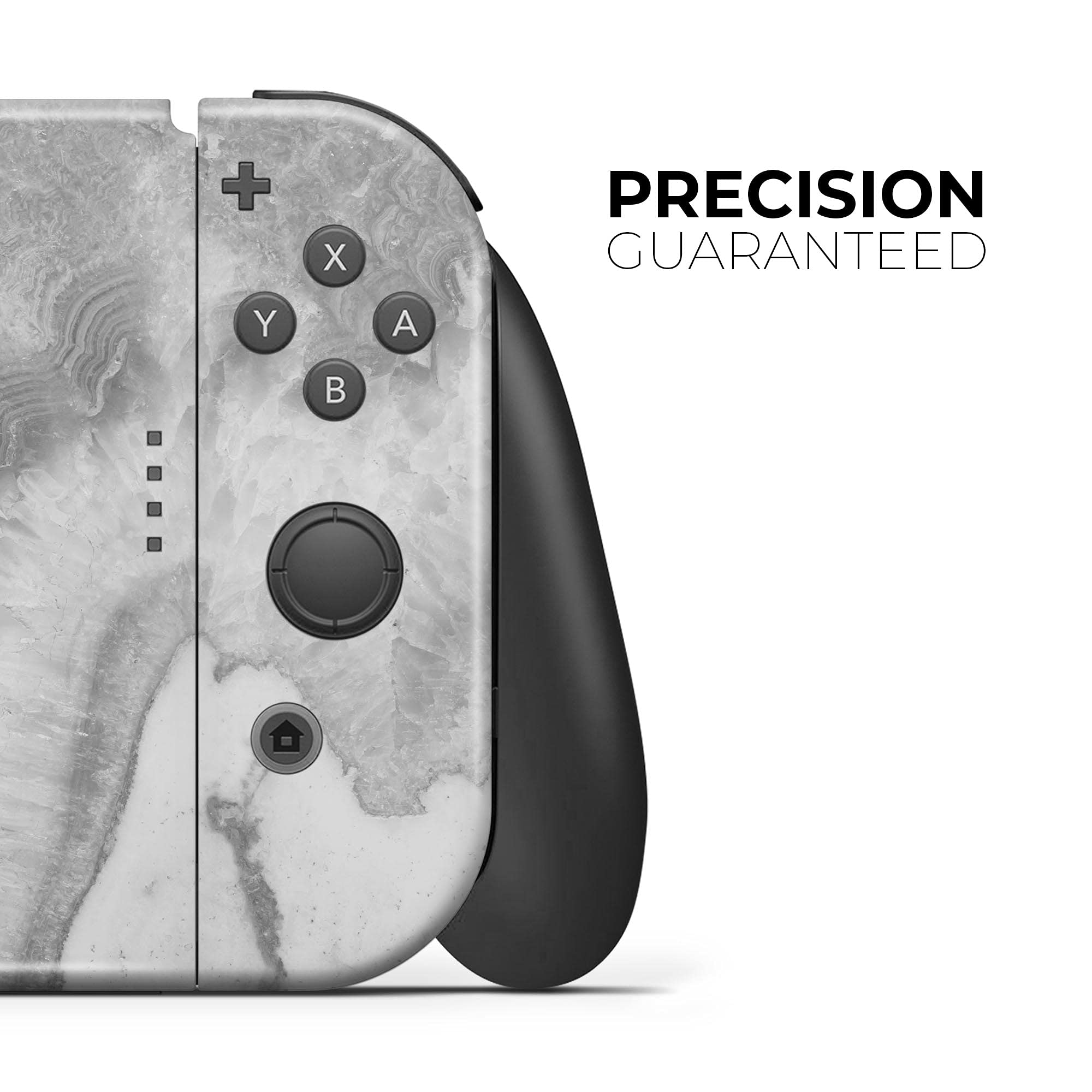 Nintendo Switch Pro Controller Skin - Gray Slate Marble Vinyl Wrap Cover | Scratch-Resistant, Removable Decal Protector | Perfect for Gaming, Travel & Customization (Compatible with V26)