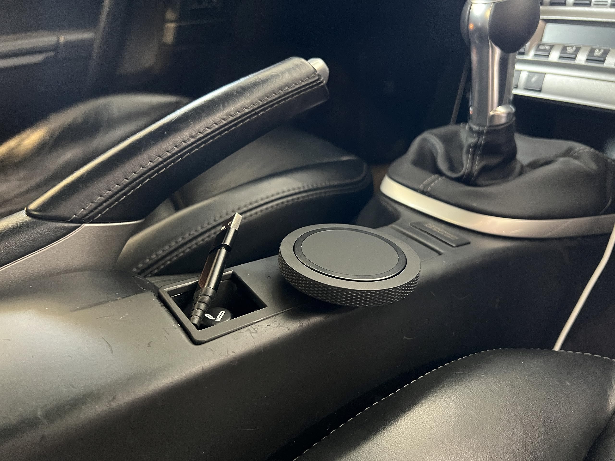 Premium Magnetic Wireless Charger Ashtray Insert for Porsche 911 & Cayman (2005-2013) | Qi-Certified Fast Charging | Perfect for Road Trips & Car Enthusiasts