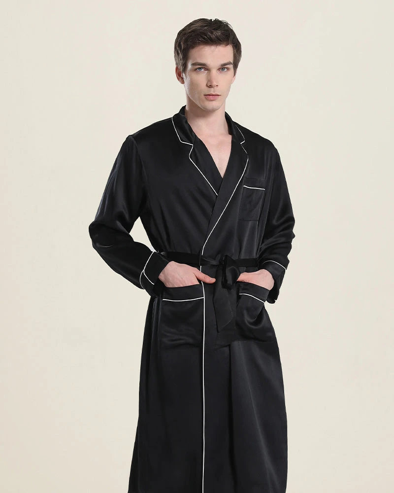 Classic Sleep Robe Pajamas for Men - Soft & Comfortable Cotton Nightwear for Lounge & Relaxation at Home