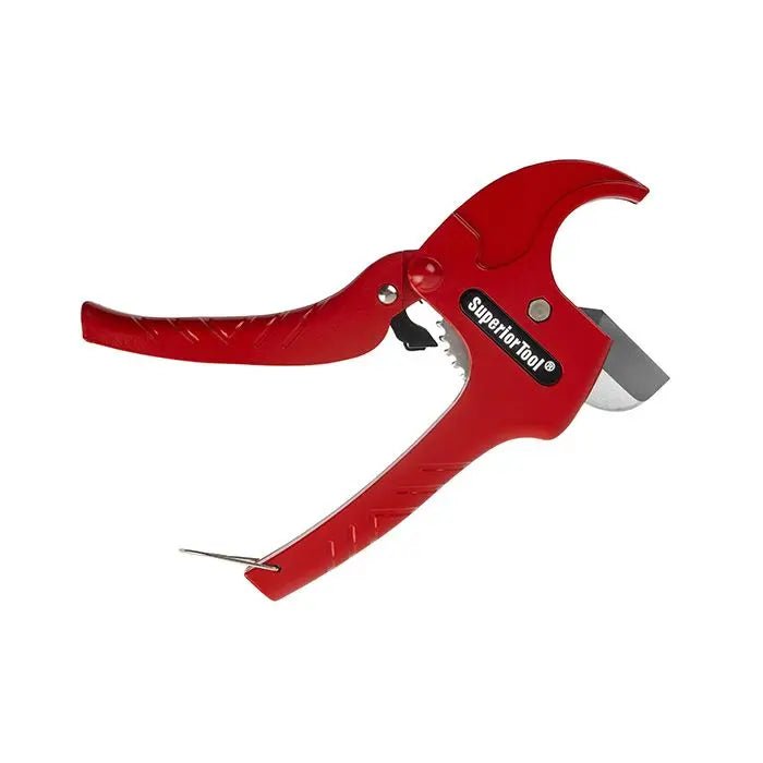 Professional Ratcheting PVC Pipe Cutter - Heavy Duty Plastic Tube Cutting Tool (Set of 6) - Perfect for Plumbing, DIY Projects & Construction Work