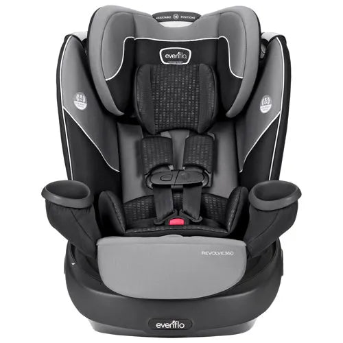 Revolve 360 All-in-One Convertible Car Seat for Toddlers & Infants - Amherst Grey | 360° Swivel Rotation, Extended Rear-Facing, Easy Installation | Perfect for Travel, School Drop-offs & Family Road Trips