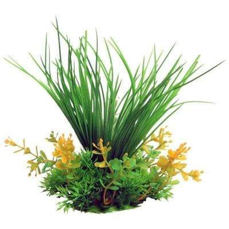 Aqua One Ecoscape Small Green Grass 10cm - Artificial Aquarium Plants for Fish Tank Decor | Perfect for Freshwater & Nano Tanks | Enhances Aquatic Environment for Betta Fish, Shrimp & Small Fish