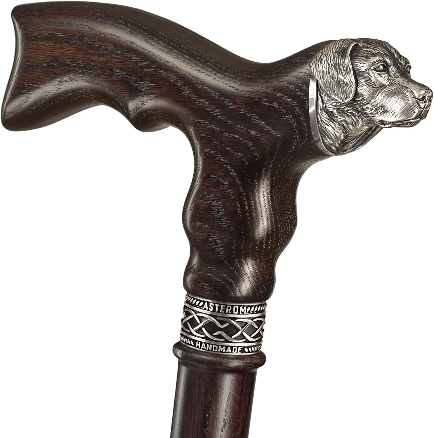 Stylish Labrador Walking Cane - Vintage Wooden Walking Stick for Dog Lovers - Custom Engraved Cane for Seniors & Outdoor Use