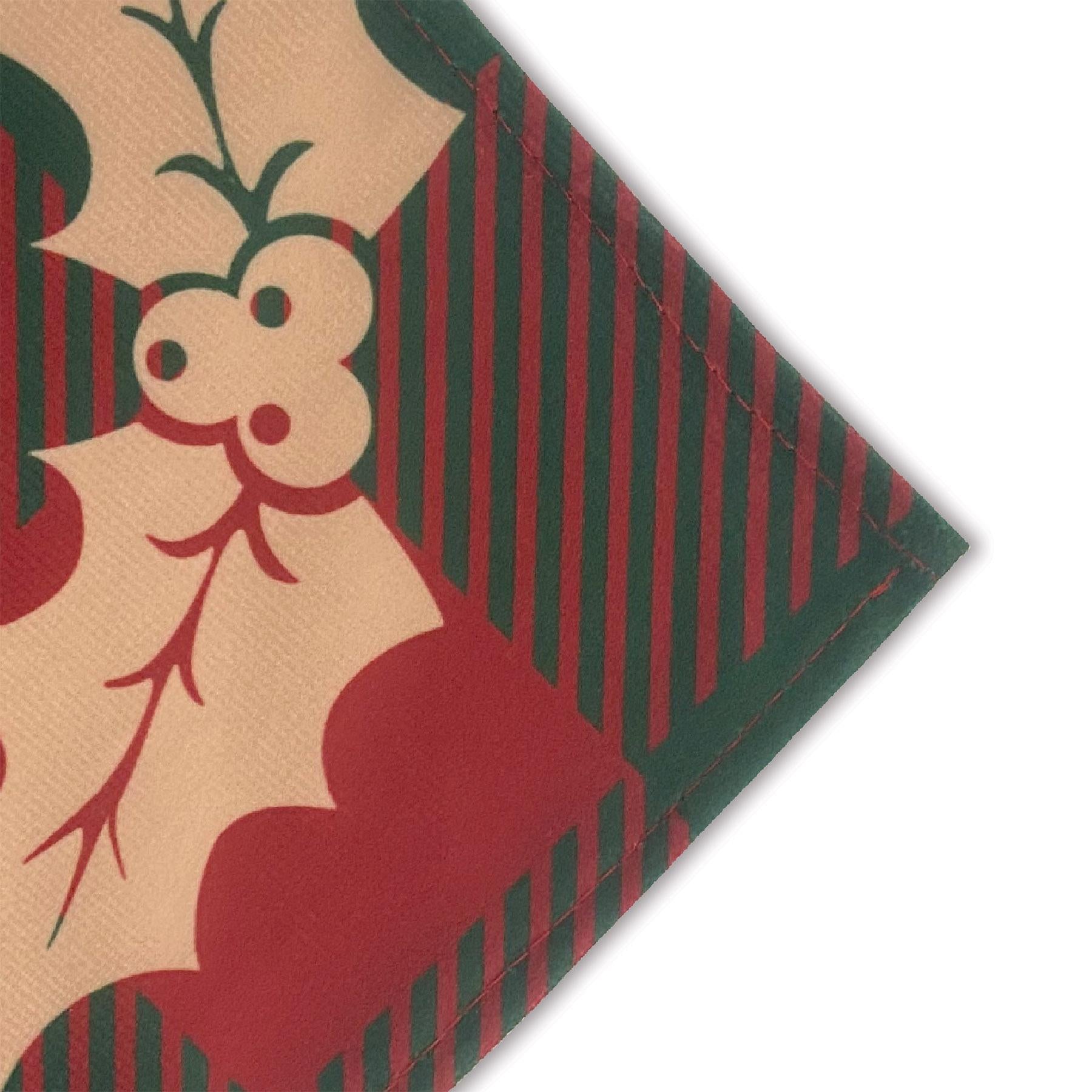 12 Pack Beistle Christmas Fabric Table Covers - Holiday Party Decorations for Dining, Buffet, and Festive Gatherings