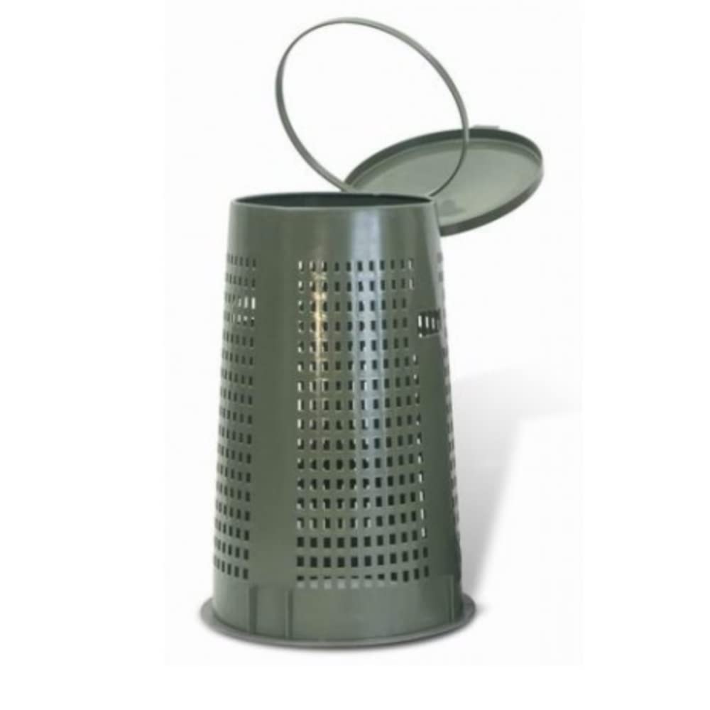 110L Green Trash Can with Lid & Bag Holder - Heavy Duty Waste Bin for Kitchen, Office, Bathroom - No Pedal Design for Easy Use