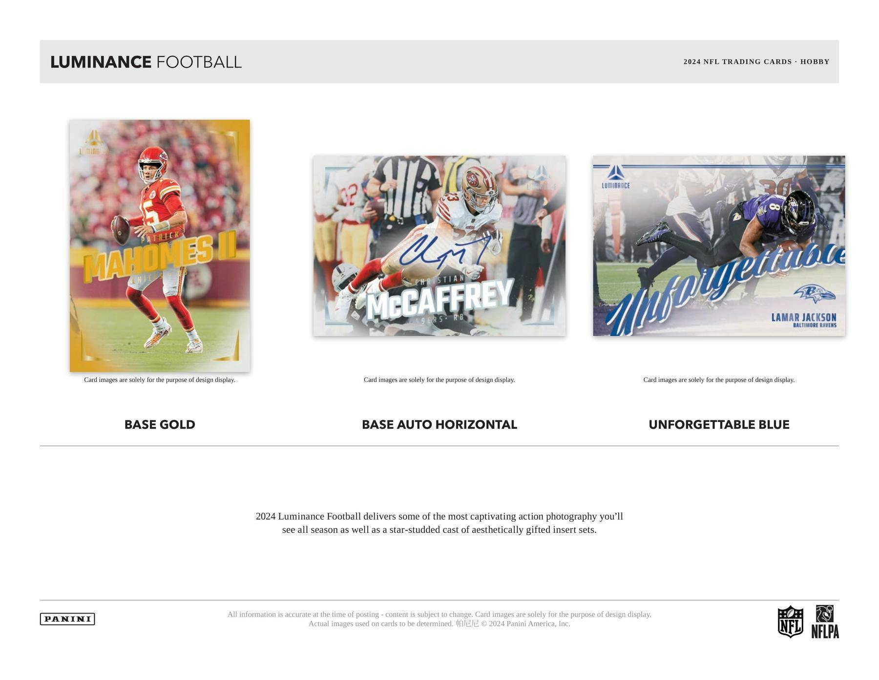 2024 Panini Luminance Football Hobby Box - Exclusive Trading Cards for Collectors & NFL Fans - Perfect for Sports Memorabilia Collections & Fantasy Football Gifts