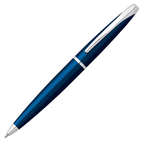 Premium Cross ATX Ballpoint Pen - Translucent Blue Lacquer Finish - Smooth Writing for Office, School & Gift Giving