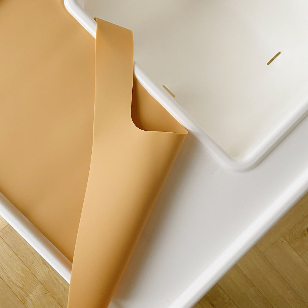 IKEA High Chair Silicone Tray Insert - Mustard Yellow Baby Feeding Tray for Antilop High Chair | Dishwasher Safe & Easy to Clean | Perfect for Toddler Mealtime & Snacks