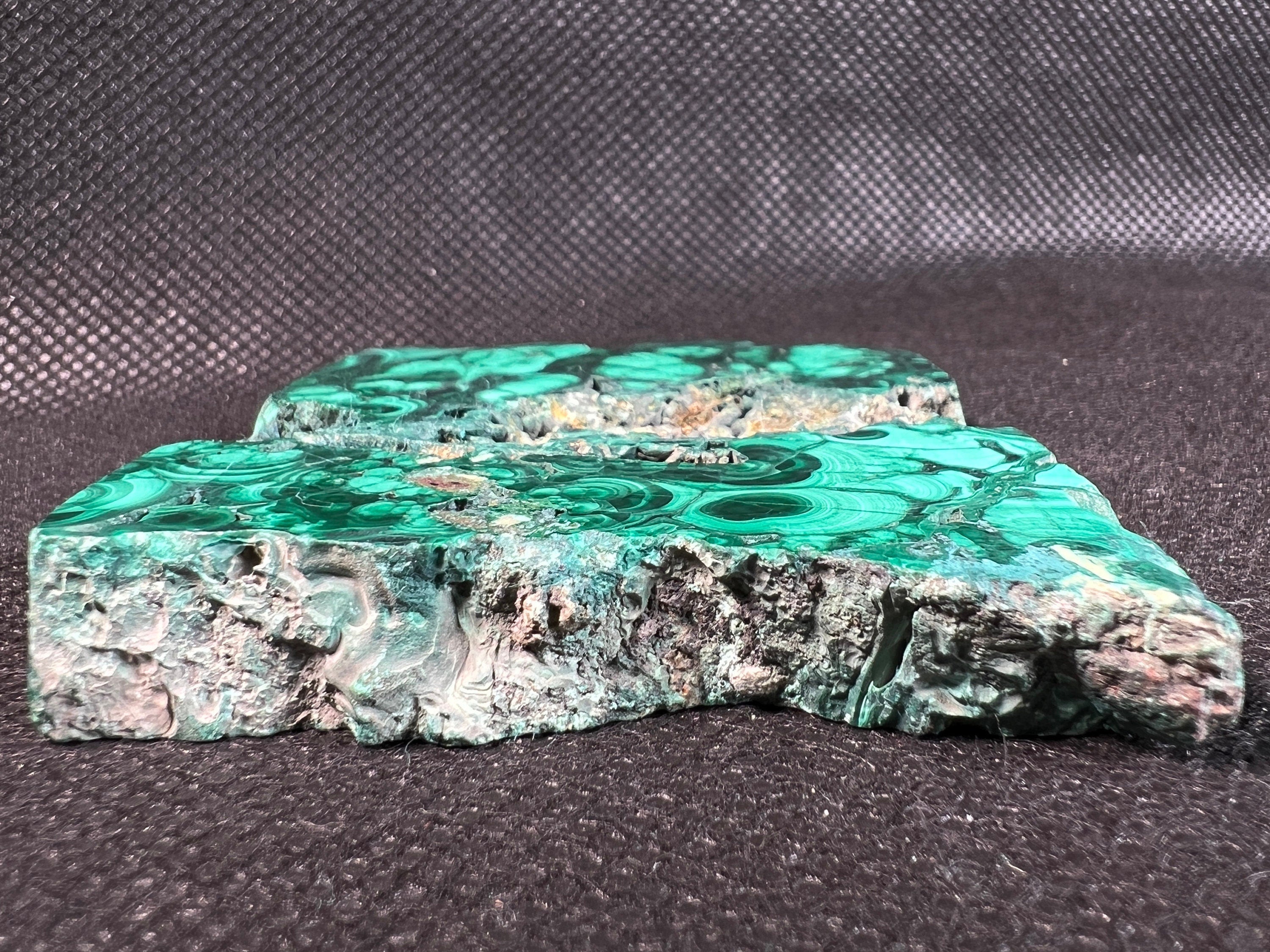Premium MALACHITE Crystal Slab - Natural Green Malachite Stone for Jewelry Making, Unique Handmade Gift & Elegant Home Decor (50482) - Perfect for Healing Crystals Collection, Meditation Spaces & Luxury Interior Design