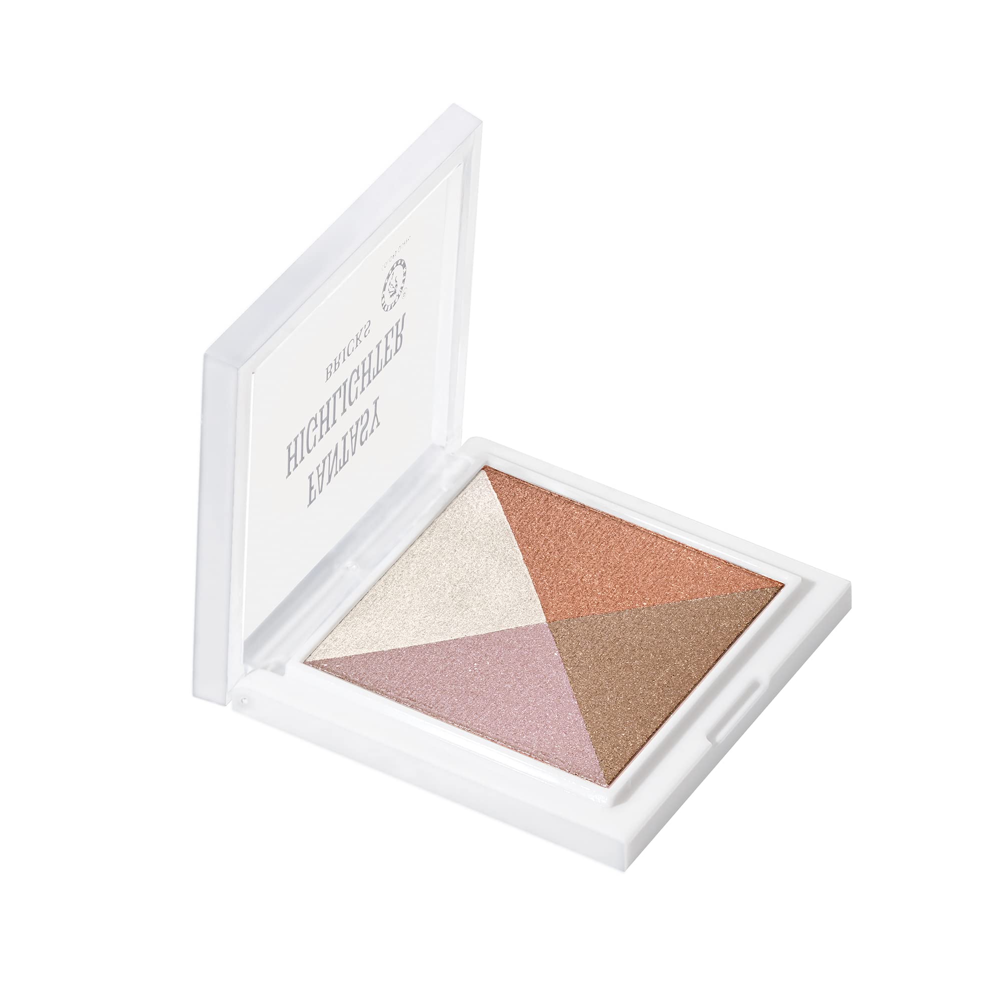 Colors Queen Fantasy Brick Highlighter Palette - Multi-Color Face Highlighter for Cheeks, Eyes & Body | Shade 1 | Perfect for Contouring, Strobing & Glam Makeup Looks (Day & Night Use)