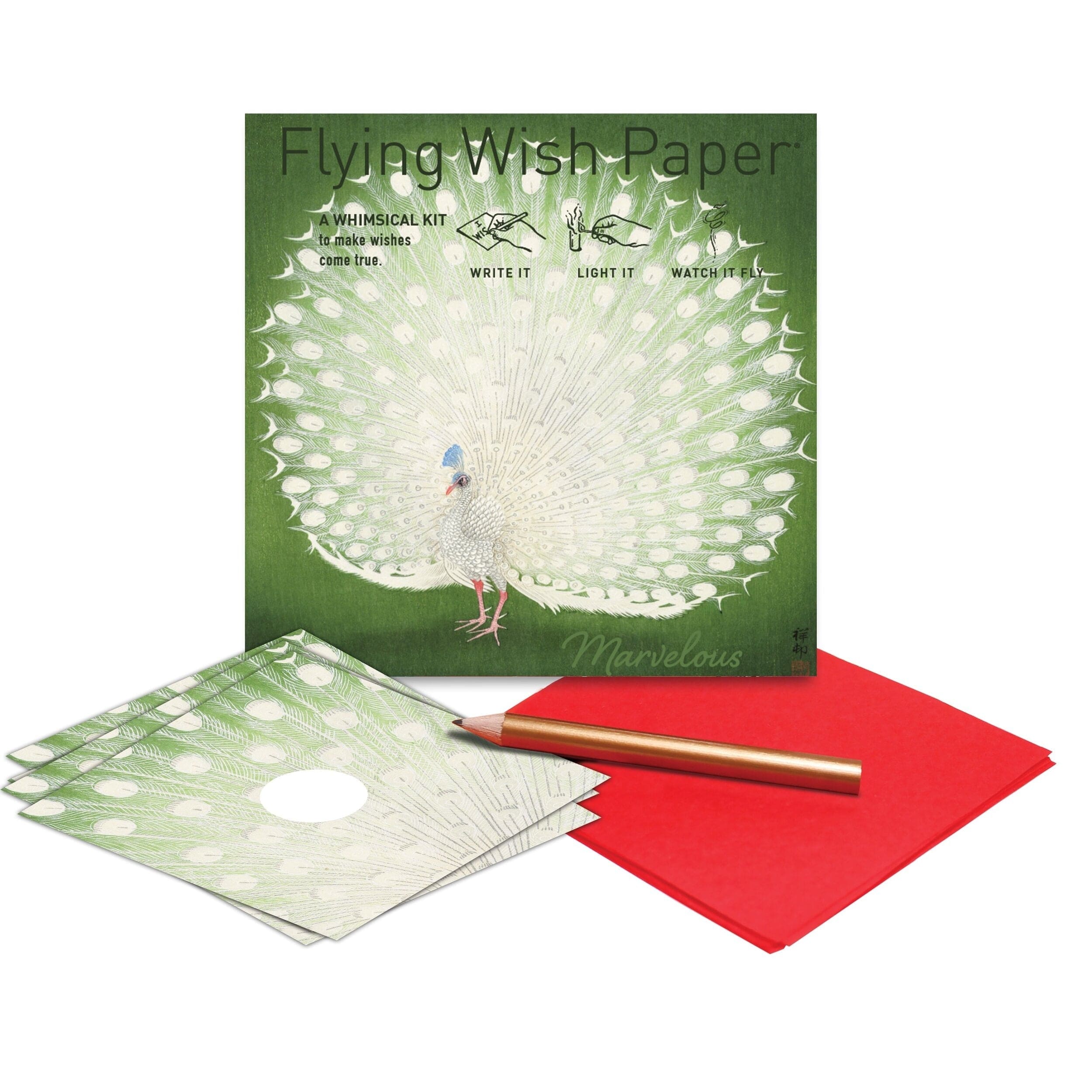 Peacock Mini Flying Wish Paper - Magical Burning Wish Notes for Parties, Weddings & Celebrations | Eco-Friendly & Fun Gift Idea
