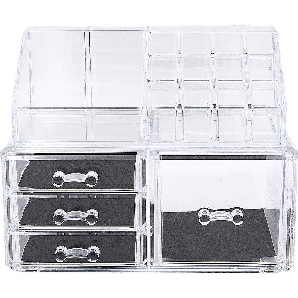 11-Drawer Clear Acrylic Organizer Tower for Makeup & Jewelry Storage - Luxury Display Cabinet for Vanity, Bathroom & Dressing Room Organization
