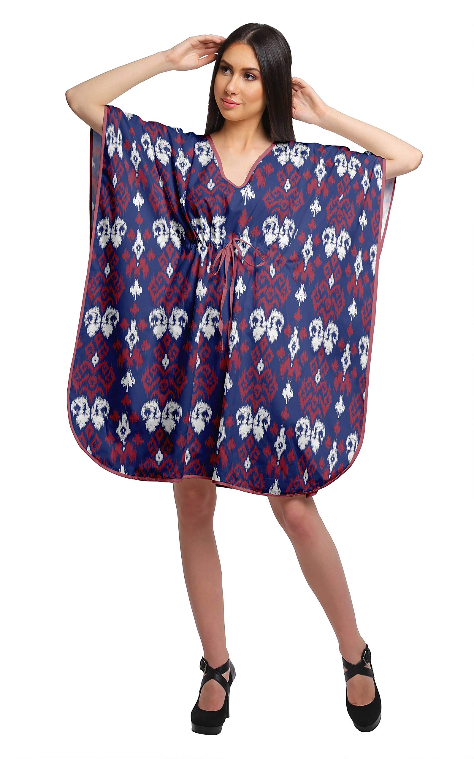Women's Moomaya Beach Kaftan Dress - Flowy Printed Bikini Cover Up, Plus Size Swimwear Coverup for Pool, Vacation & Summer Outfits