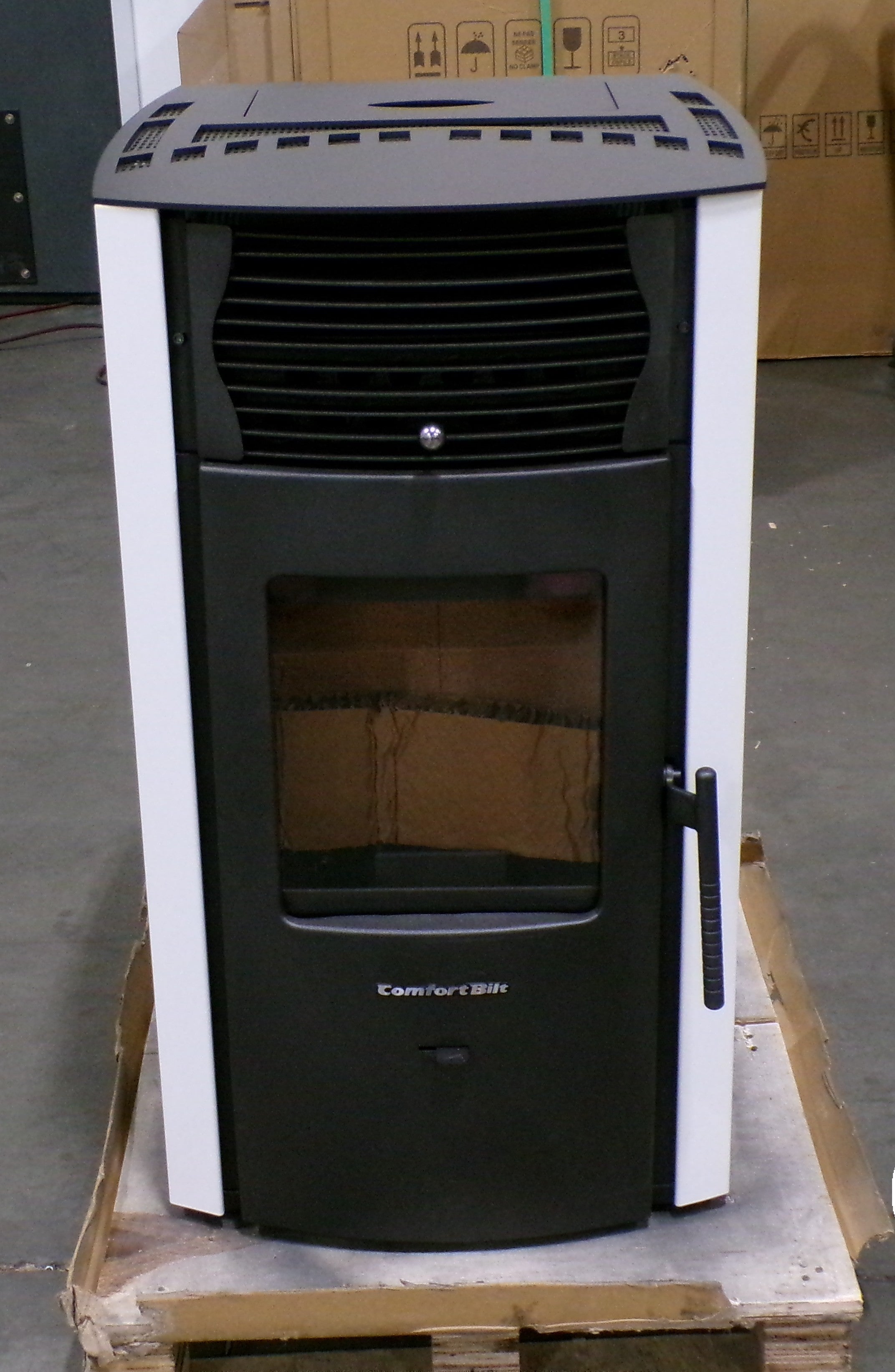 HP50S White Pellet Stove - Scratch & Dent Model SD1027 | Efficient Home Heating for Winter & Cozy Fireplace Alternative