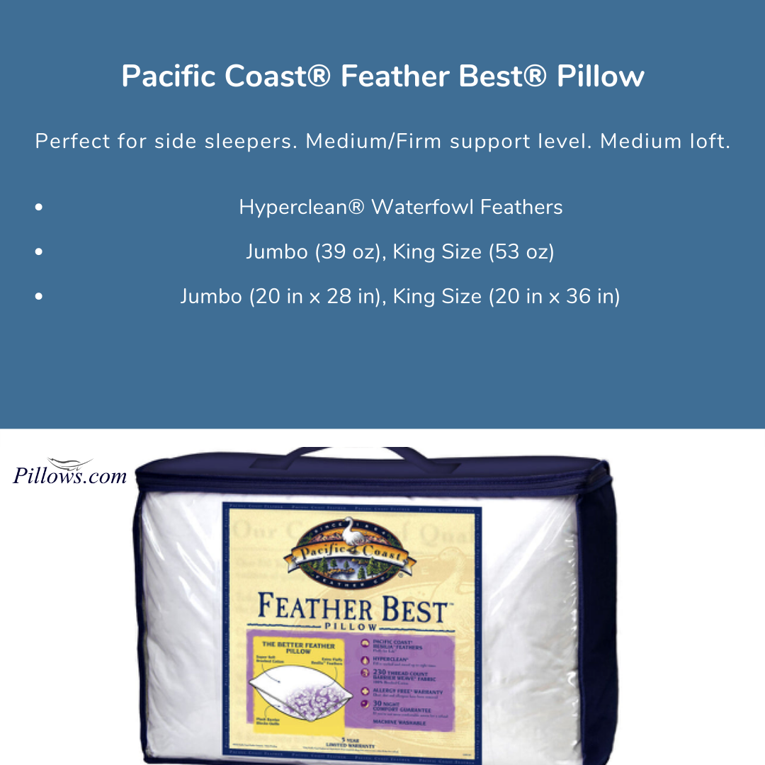 Pacific Coast Feather Best Pillow - Premium Soft Down Pillow for Side, Back & Stomach Sleepers - Perfect for Bedroom, Hotel & Travel Use