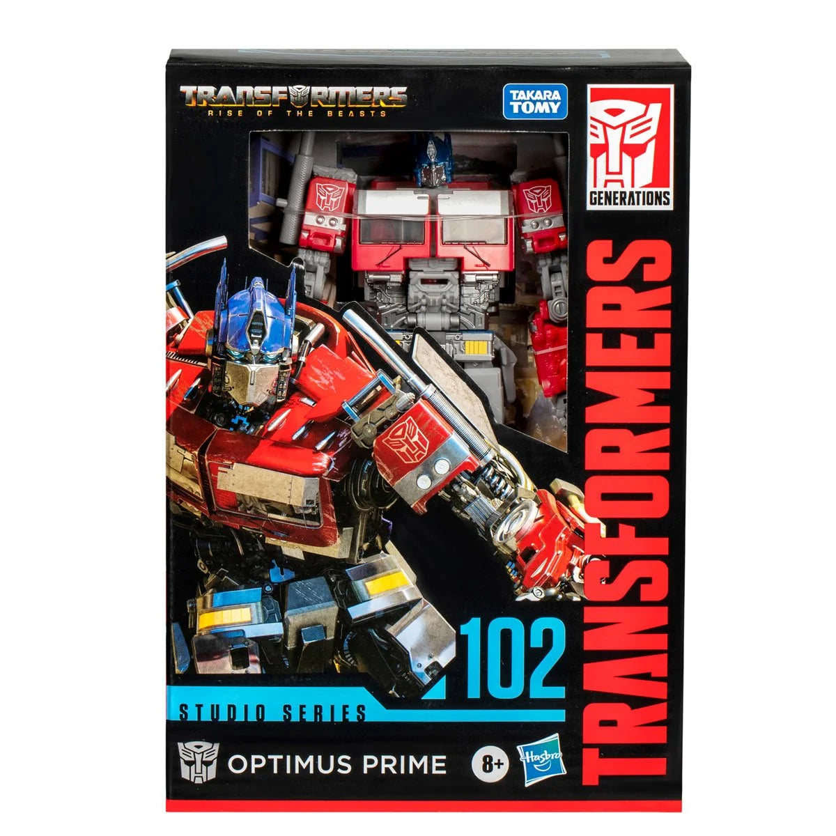 Optimus Prime Transformers: Rise of the Beasts Voyager Class Action Figure - Official Studio Series 102 Collectible Toy for Kids & Adults - Perfect for Display, Play, and Movie Reenactments