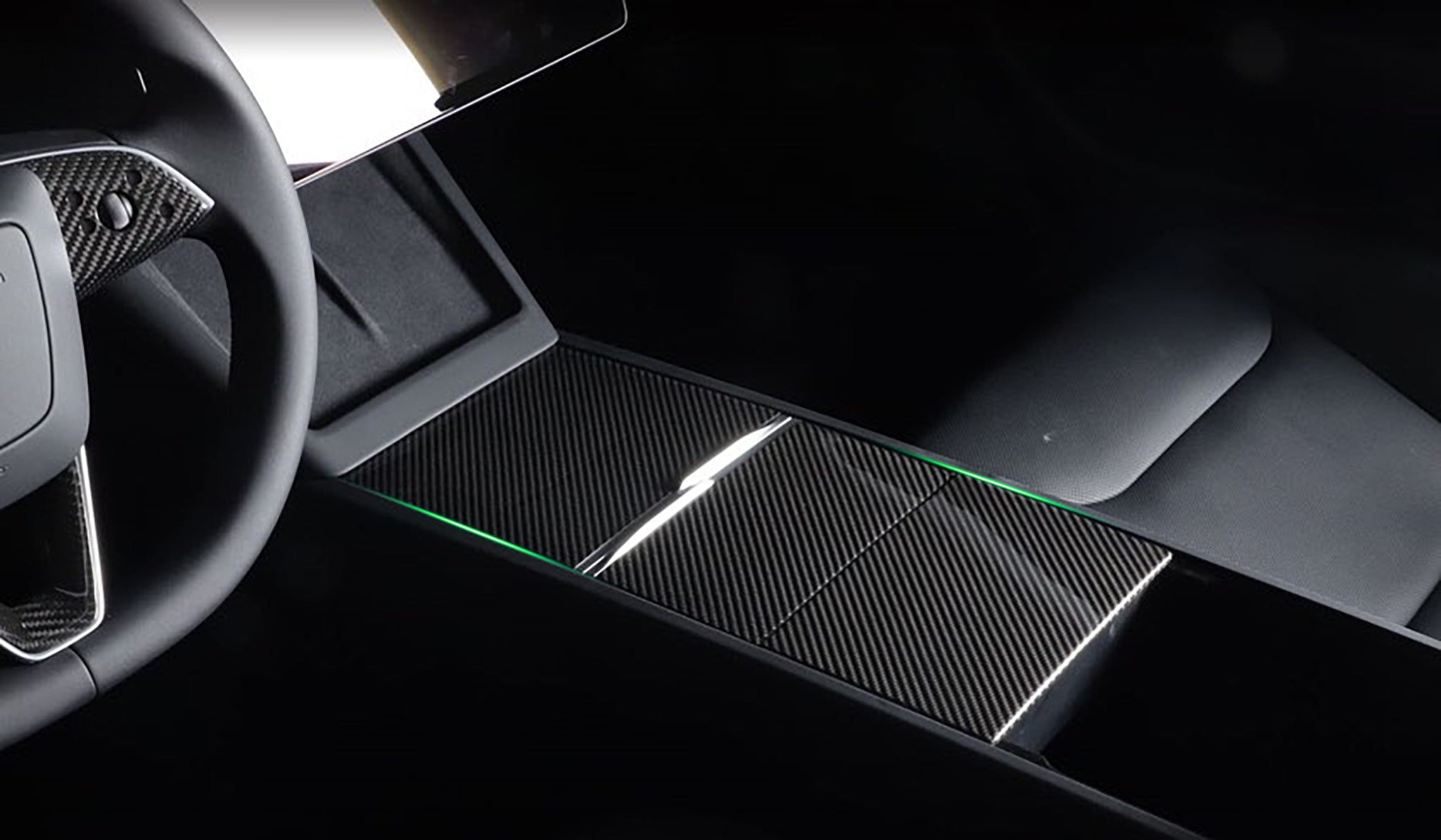 2024 Tesla Model 3 Interior Carbon Fiber Full Kit (33-Piece) - Genuine Dry Molded Carbon Fiber Upgrade for Luxury Car Interior - Perfect for Tesla Enthusiasts & Auto Detailing