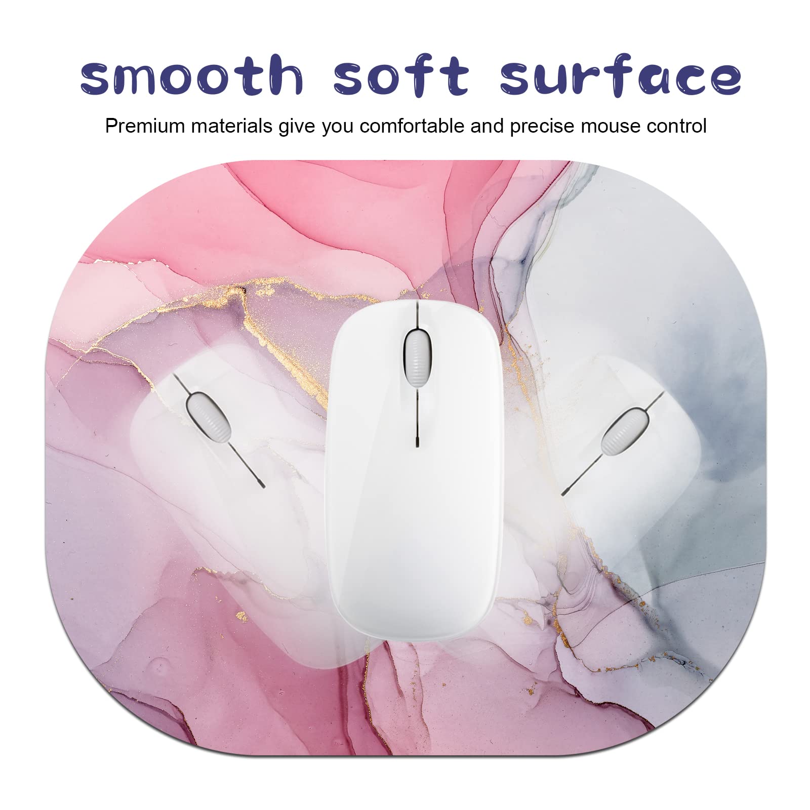 Small Mouse Pad 6x7 Inch - Mini Cute Desk Mousepad for Laptop, Home & Office Use - Portable Non-Slip Computer Accessory for Work, Gaming & Daily Use