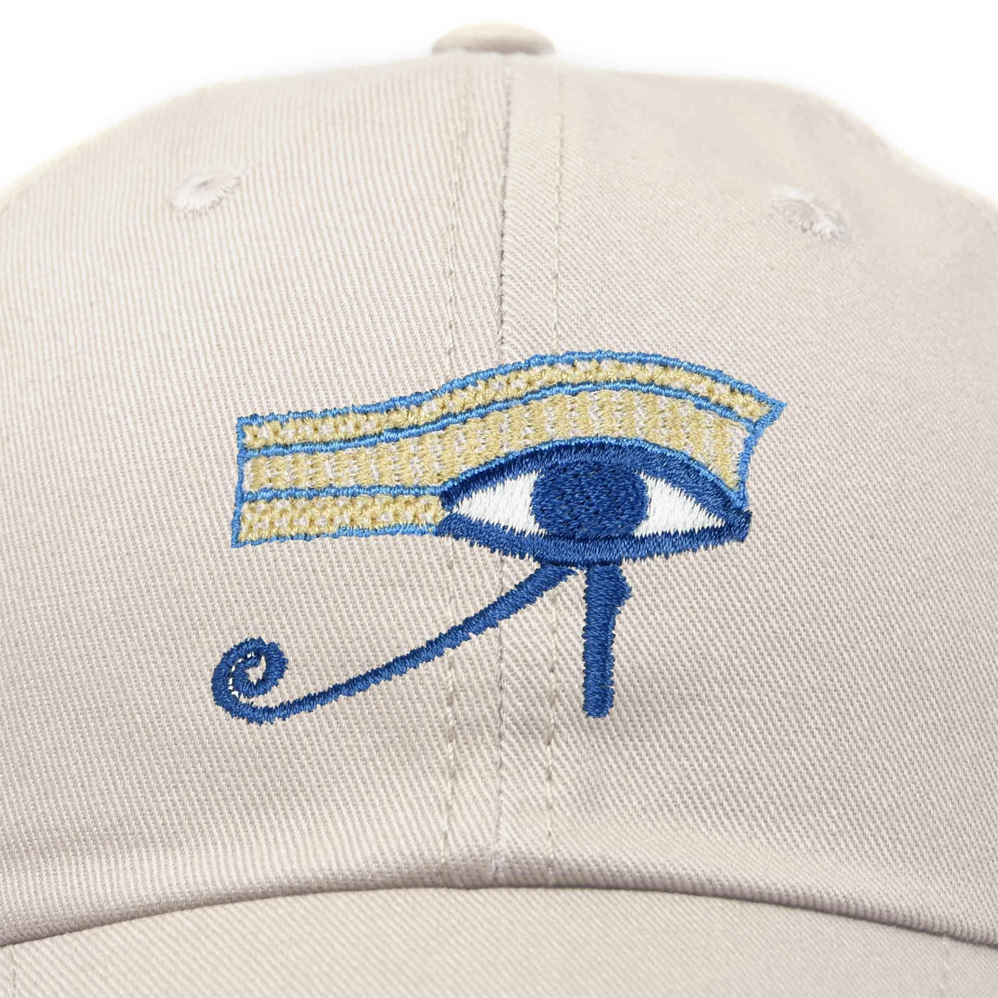 DALIX Embroidered Eye of Horus Baseball Cap for Women - Stylish Egyptian Mythology Hat for Fashion & Sun Protection - Perfect for Casual Outfits, Beach Days & Festival Wear