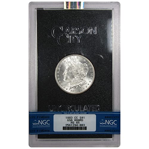 1883 CC GSA Morgan Silver Dollar $1 Coin - MS 65 NGC Certified - 90% Silver Uncirculated US Coin for Collectors & Investors | Perfect for Coin Collections, Gift Giving & Historical Investments