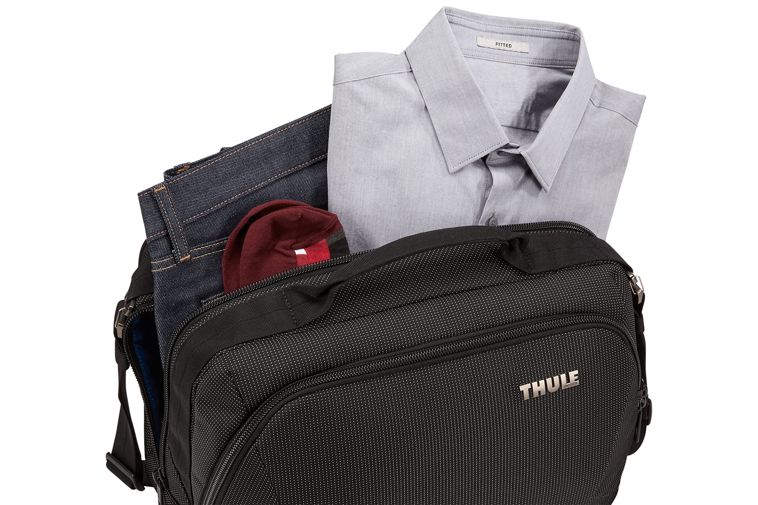 Thule Crossover 2 25L Black Carry-On Travel Backpack - Lightweight Durable Boarding Bag for Airplane, Business Trip & Commuting - Perfect for Business Professionals & Frequent Flyers