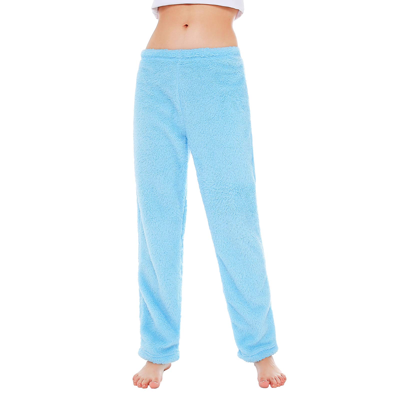 Women's Cozy Fuzzy Pajama Pants - Soft Plush Lounge Pants for Sleeping, Relaxing & Winter Comfort - Warm Fluffy Sleepwear for Home, Travel & Gift Giving
